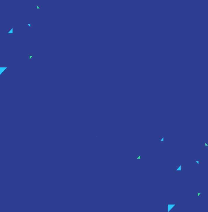 Dark blue background with pale blue and green triangles