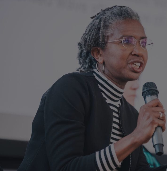 Danielle Walker Palmour speaking at an event
